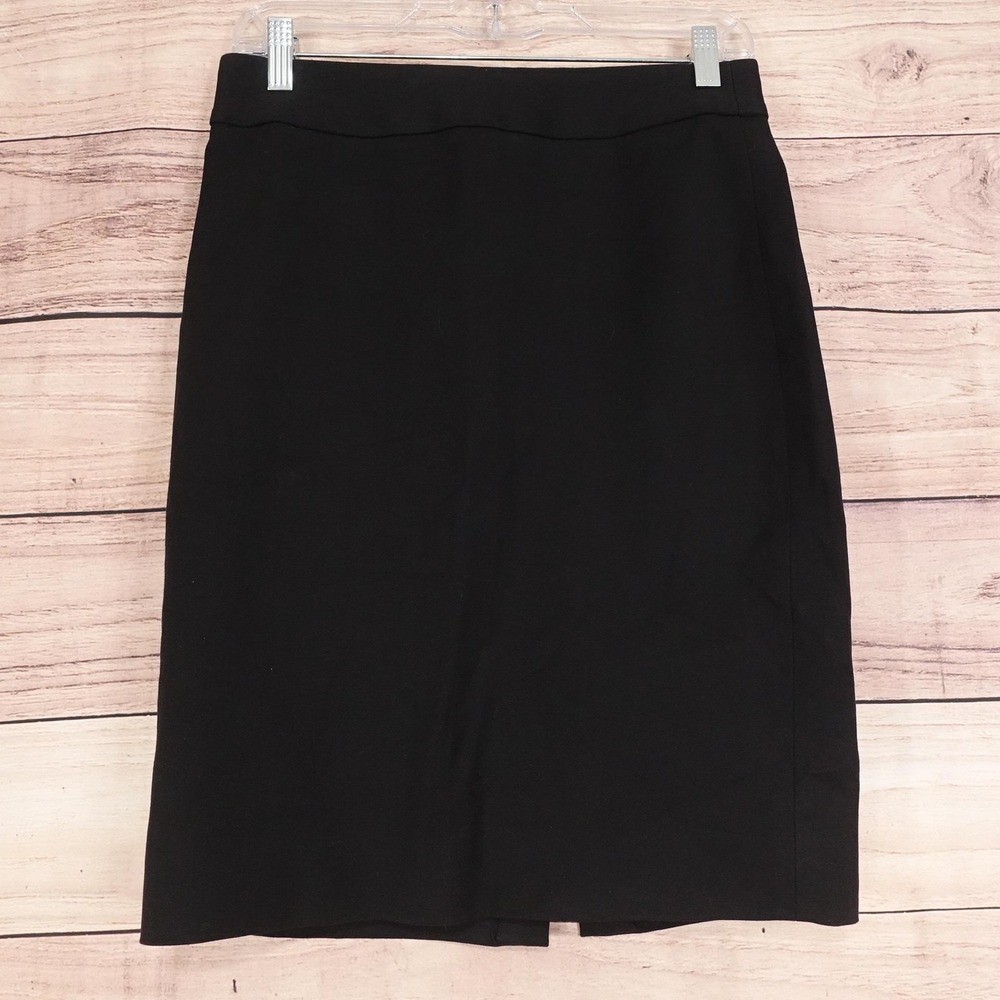 Banana Republic Skirt Womens 4 Black Straight Pencil Knee Length Stretch Zip